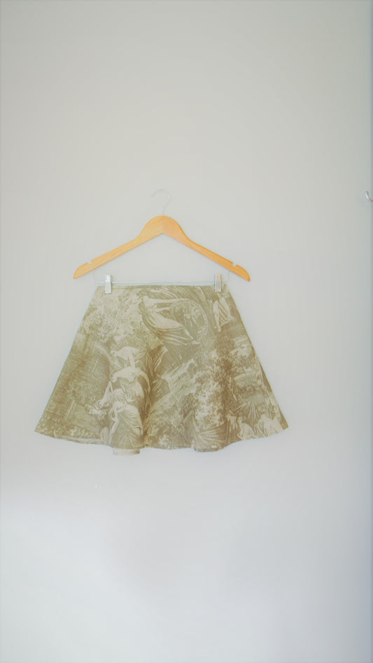 A-line linen skirt